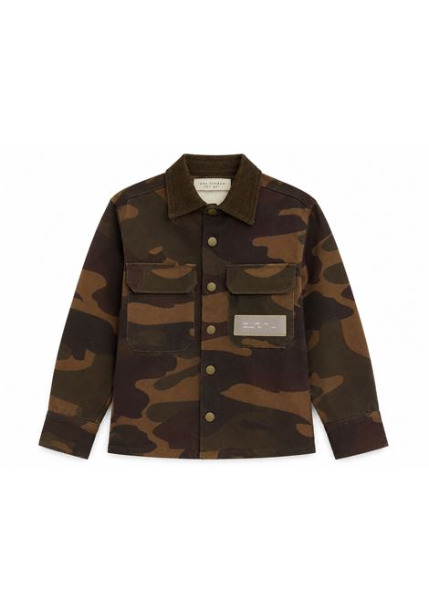 Camicia con colletto in velluto